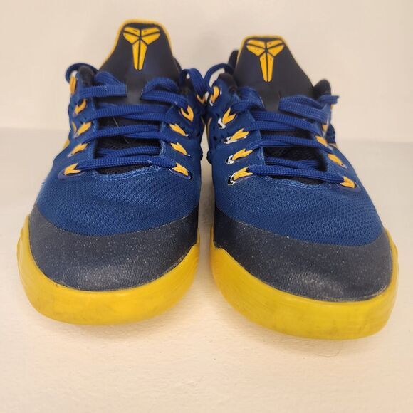 Nike Kobe 9 EM Low Gym Blue Sneakers Tennis Shoes Gold 653593401 - Picture 2 of 10